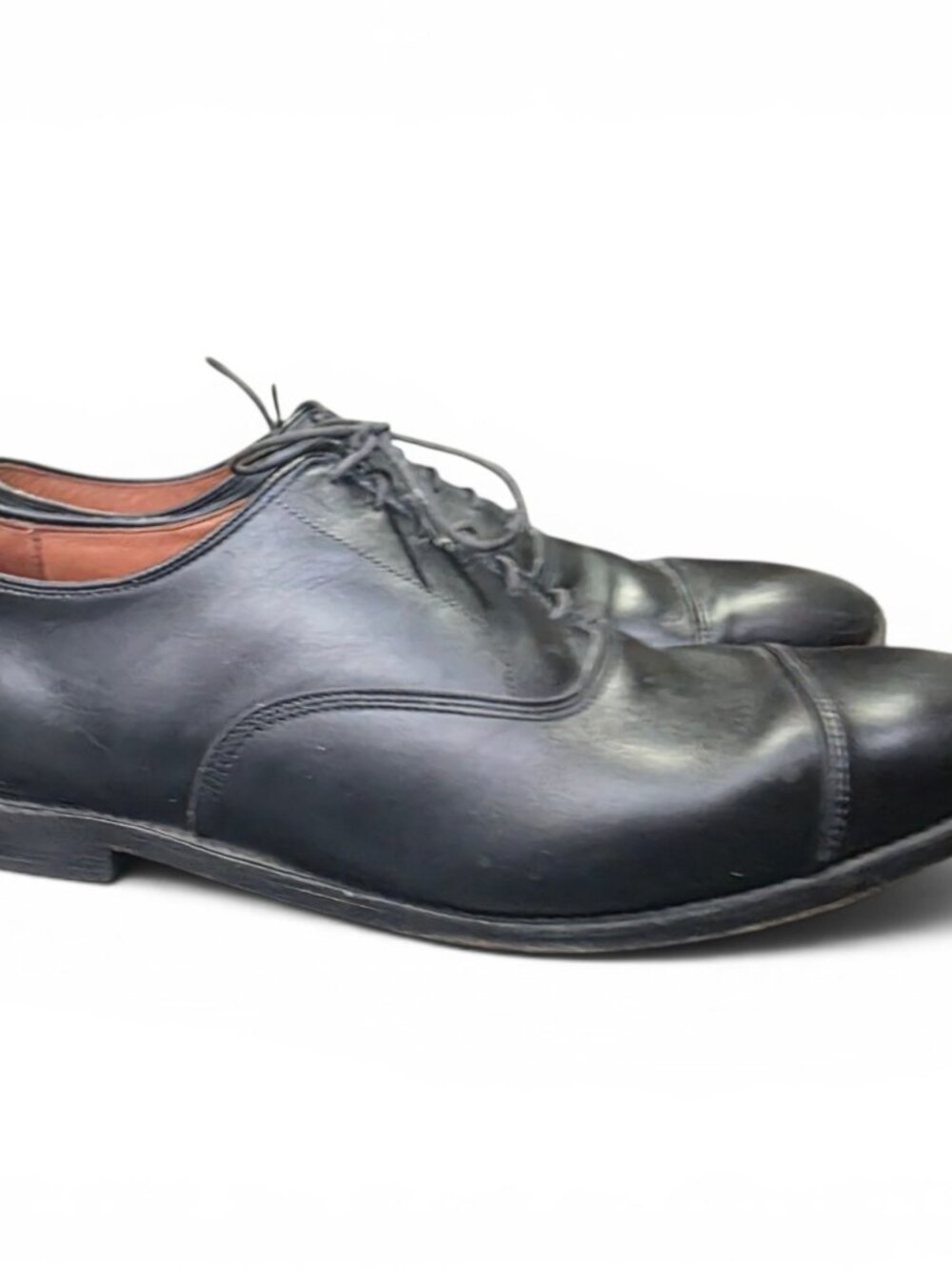 Allen Edmonds Park Avenue Mens 14B Black Leather Cap Toe Oxford Dress Shoes USA